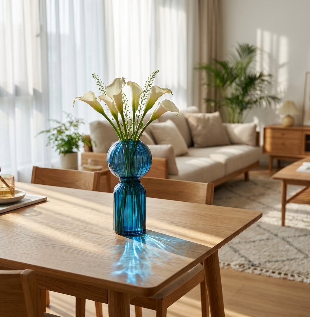 Propagation Station Vase - Nordic Striped Color Bubble Glass Vase