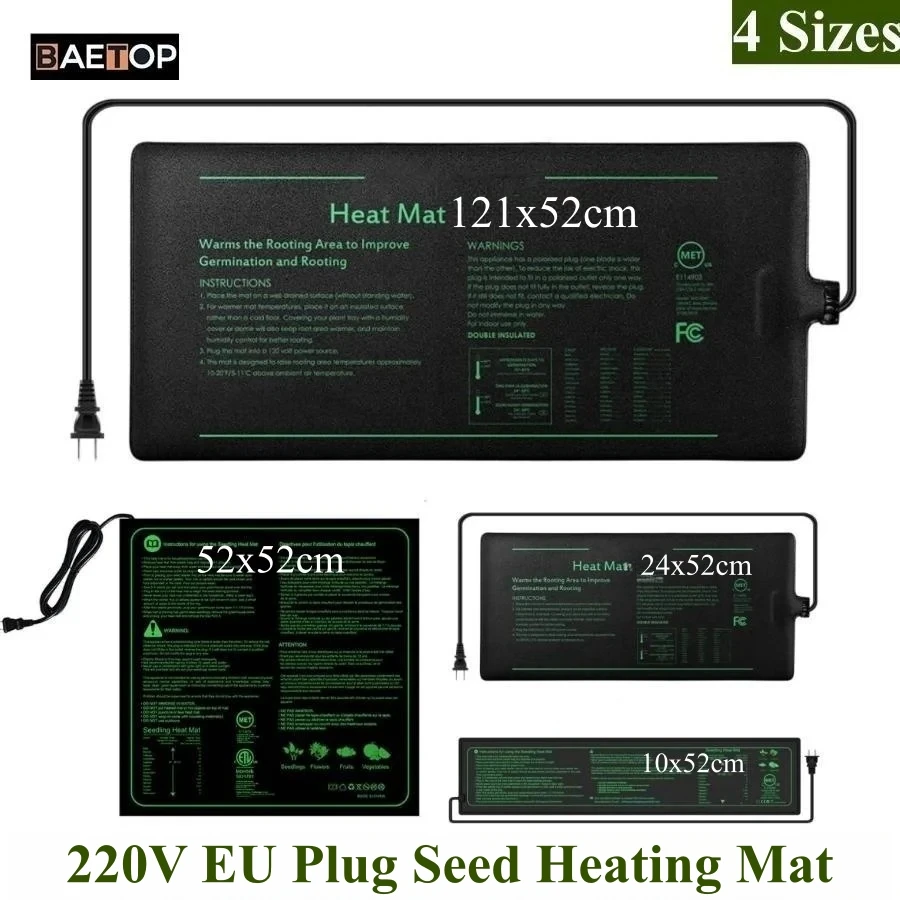 4 Sizes 220V EU Plug Seedling  – Heat Mat Seedling Bewertung und Preis