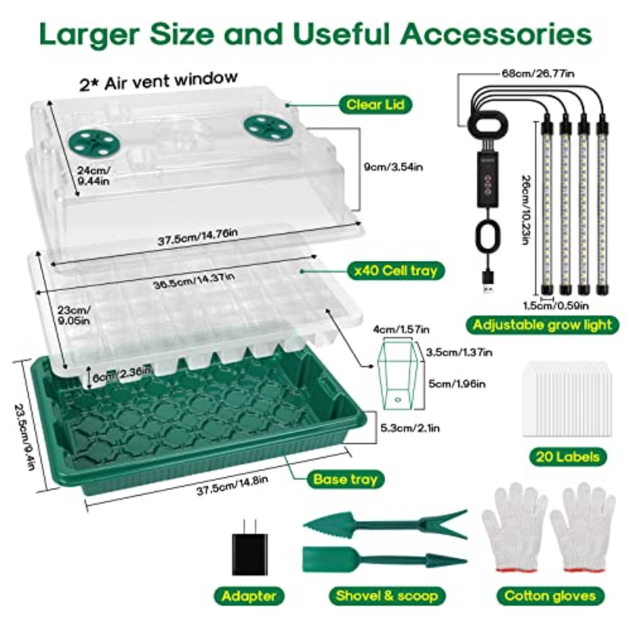 Seed Starter Tray with Grow Li – Humidity Dome Kit Bewertung und Preis