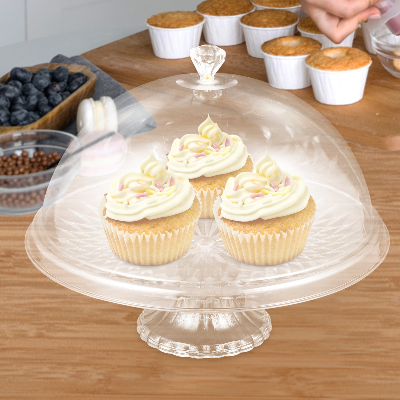 Clear Pet Cake Stand with Dome – Plastic Dome Clear Bewertung und Preis