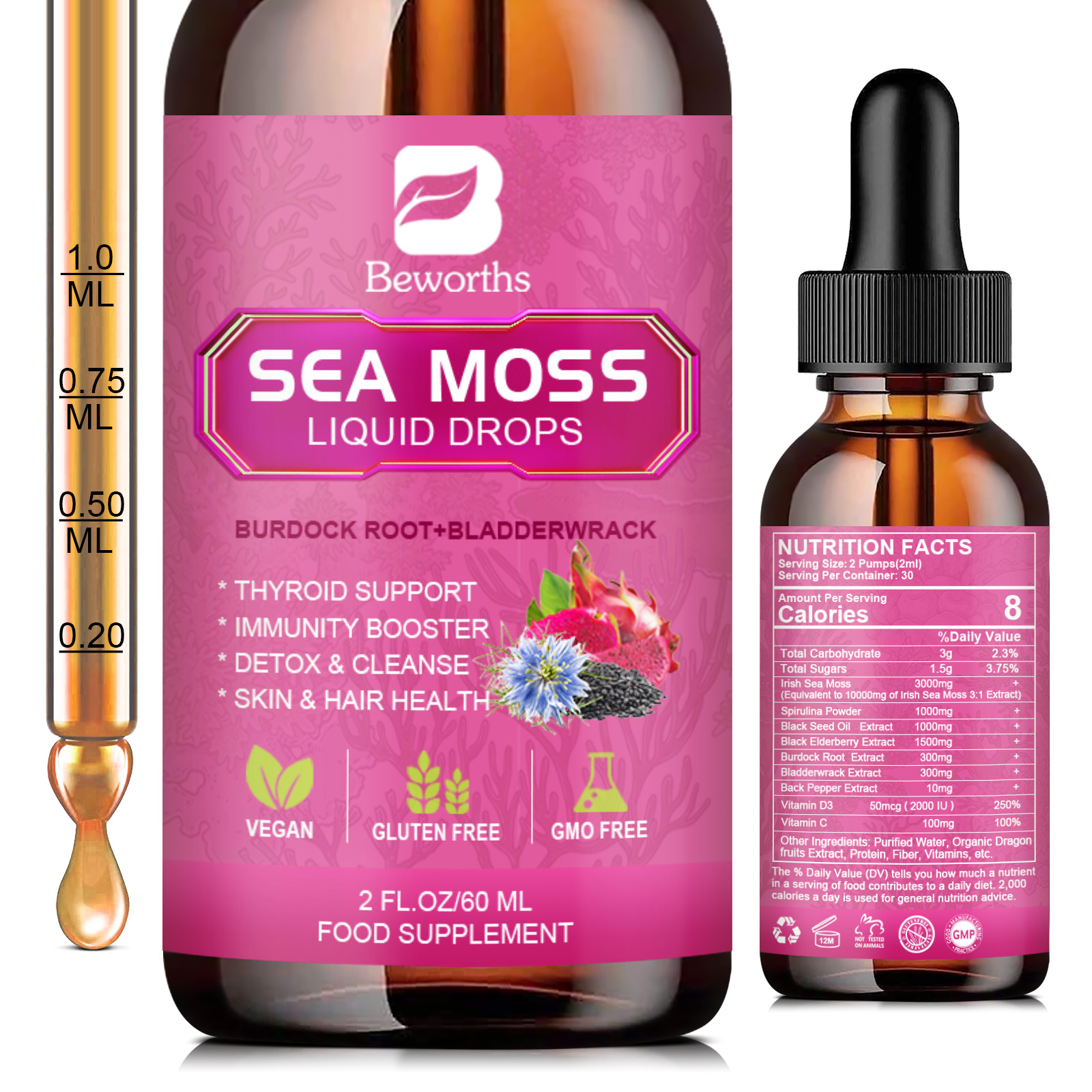 BEWORTHS 3000MG Seamoss Liquid – Root Stimulator Liquid Bewertung und Preis