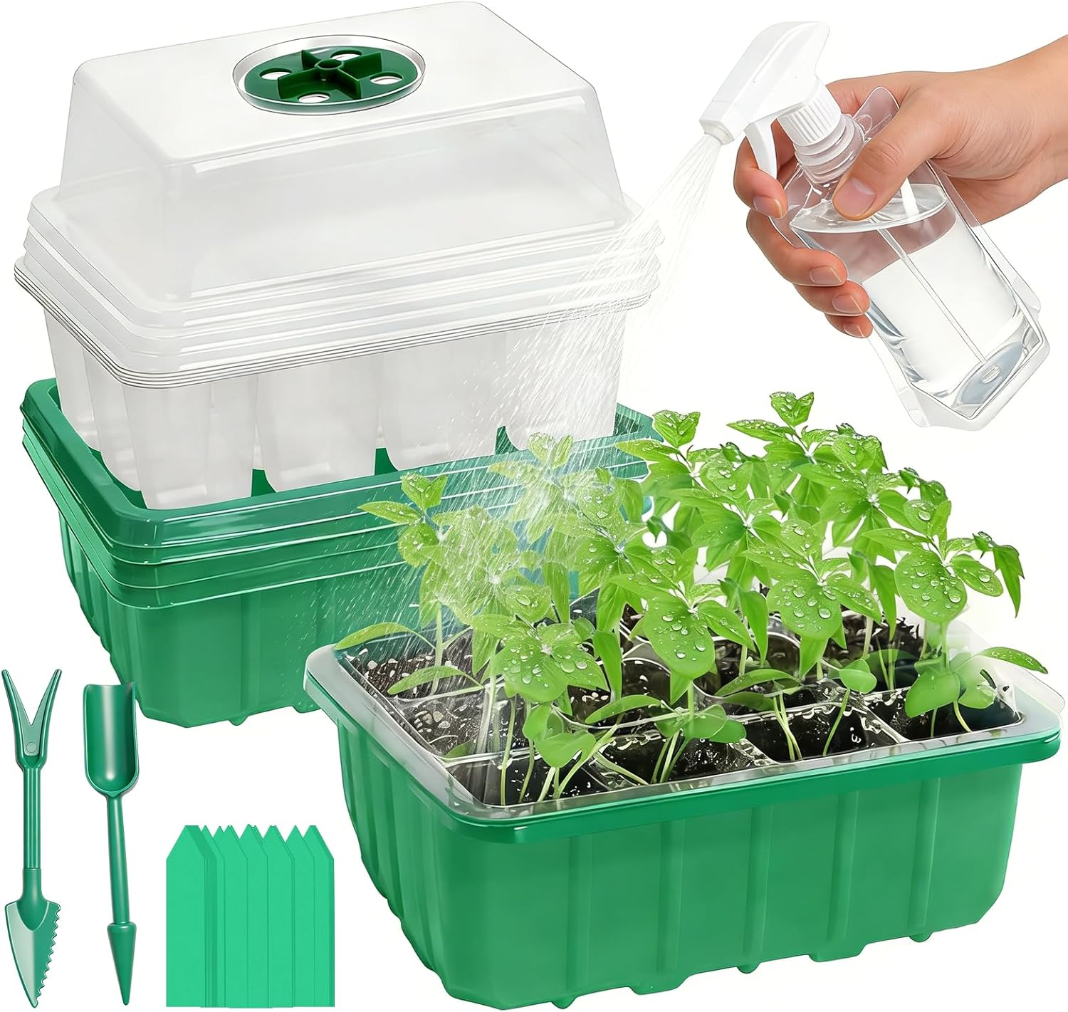 5-Pack Seed Starter Tray Kit w – Humidity Dome Kit Bewertung und Preis
