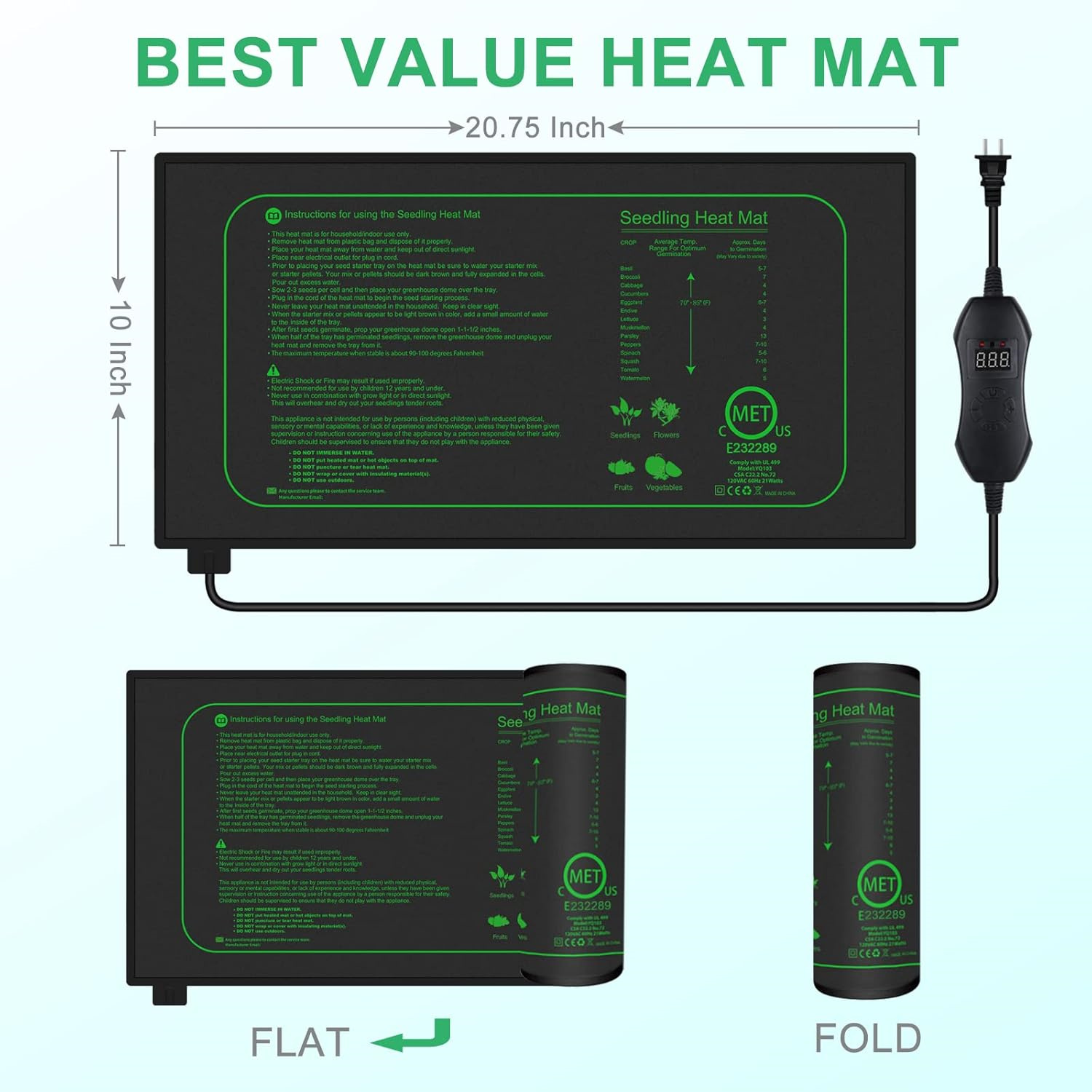 Seedling Heat Mat With Digital – Rooting Gel Clone Bewertung und Preis
