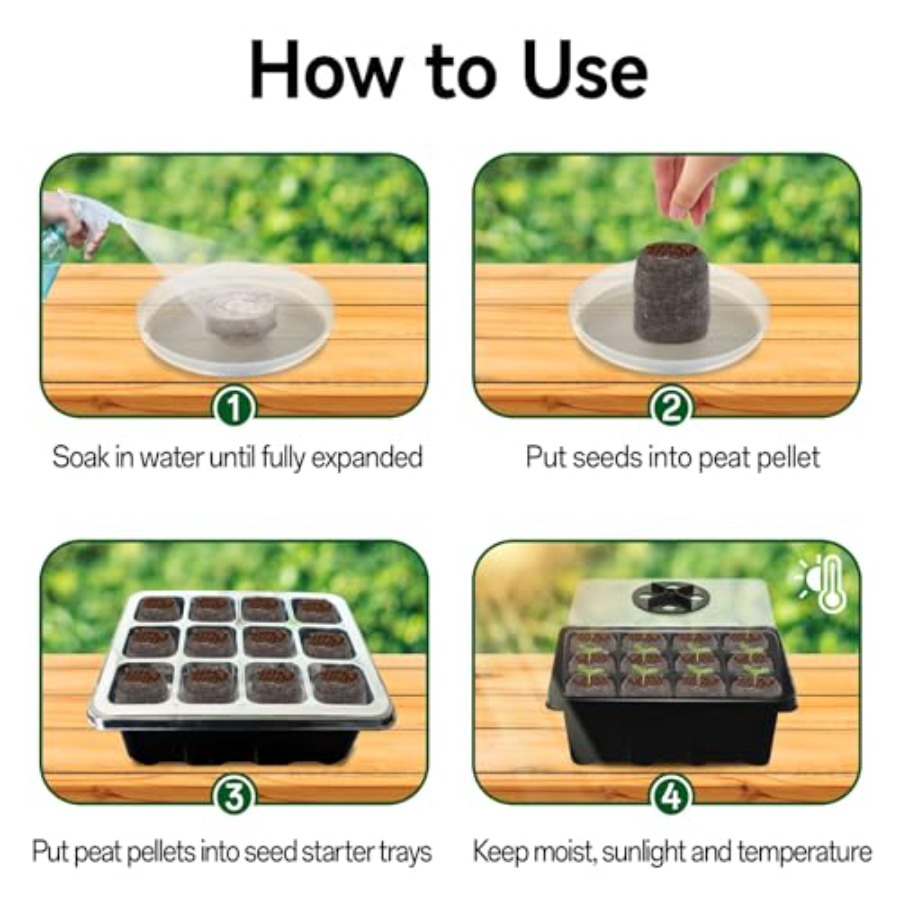 8 Pack Seed Starter Tray with  – Peat Pellet Tray Bewertung und Preis